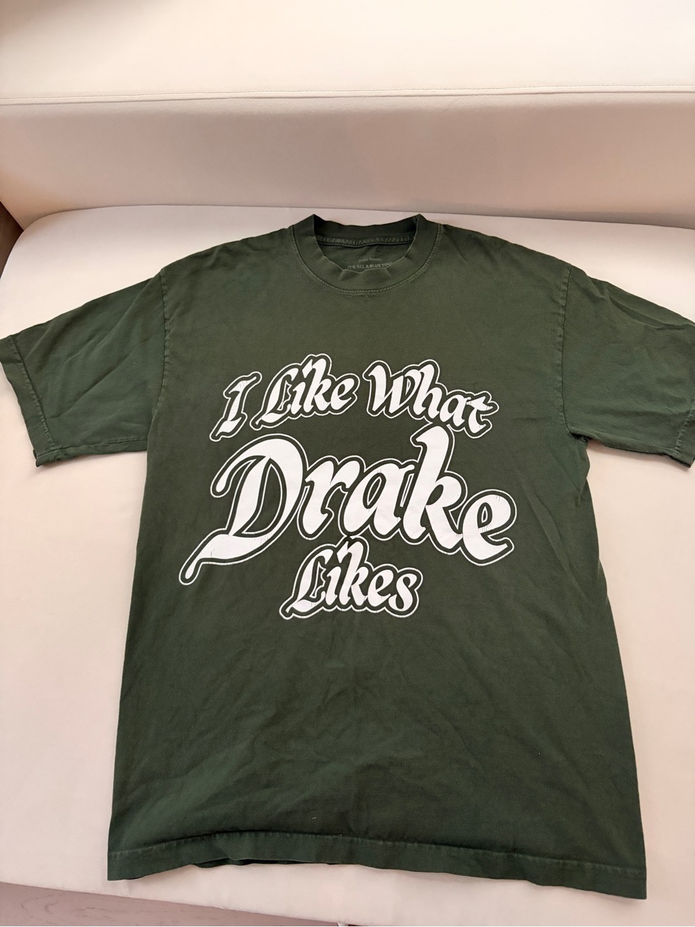 Drake Forest Green Graphic Tee with White Script